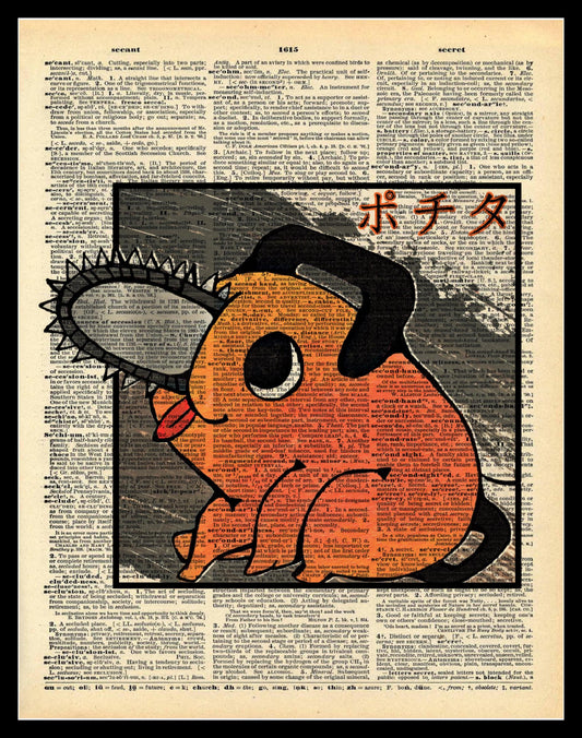 Buy 2 Get 1 Free Mix & Match Denji Chainsaw Man Dictionary Fan Art