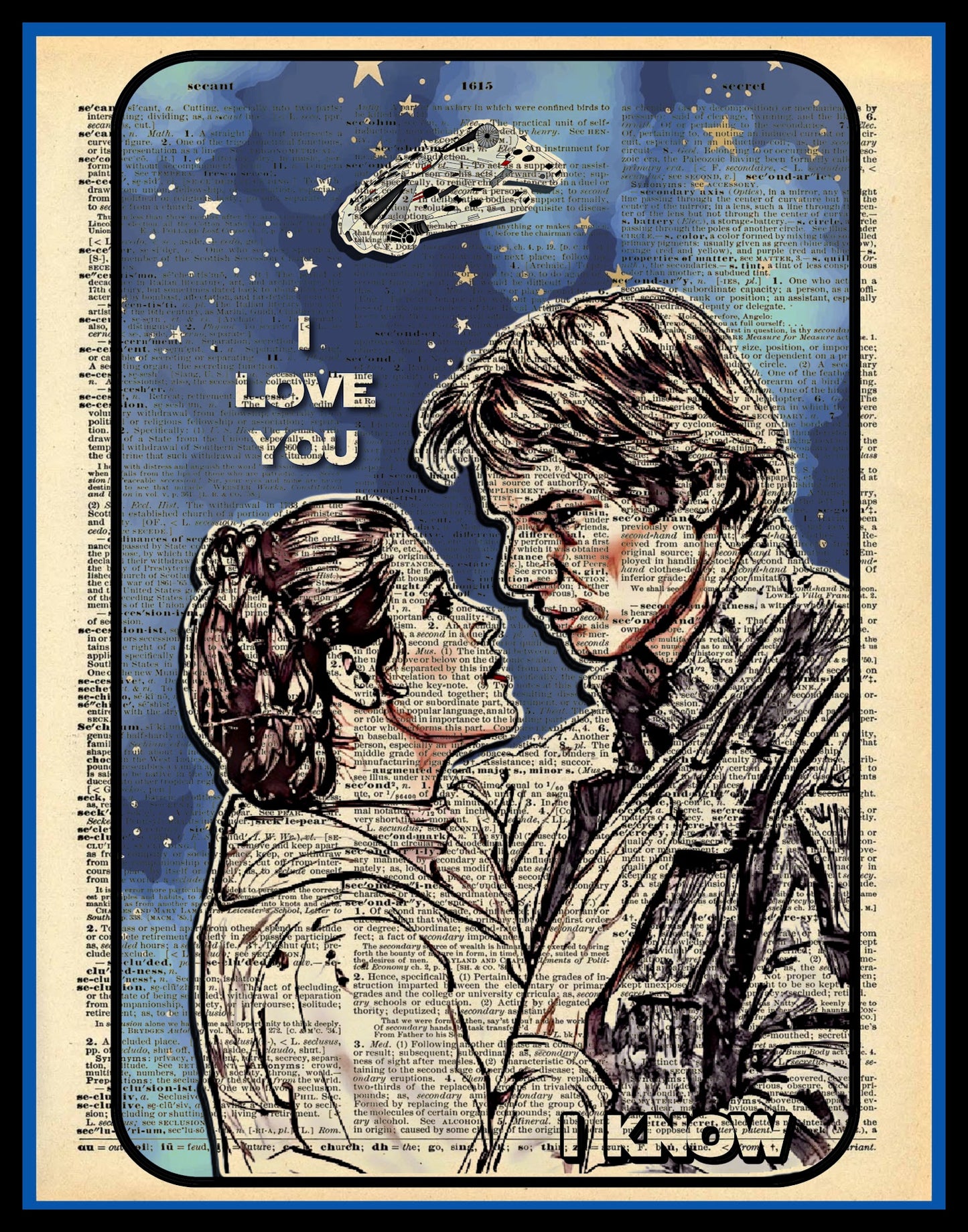 Buy 2 Get 1 Free Mix & Match Han Solo Star Wars Dictionary Fan Art