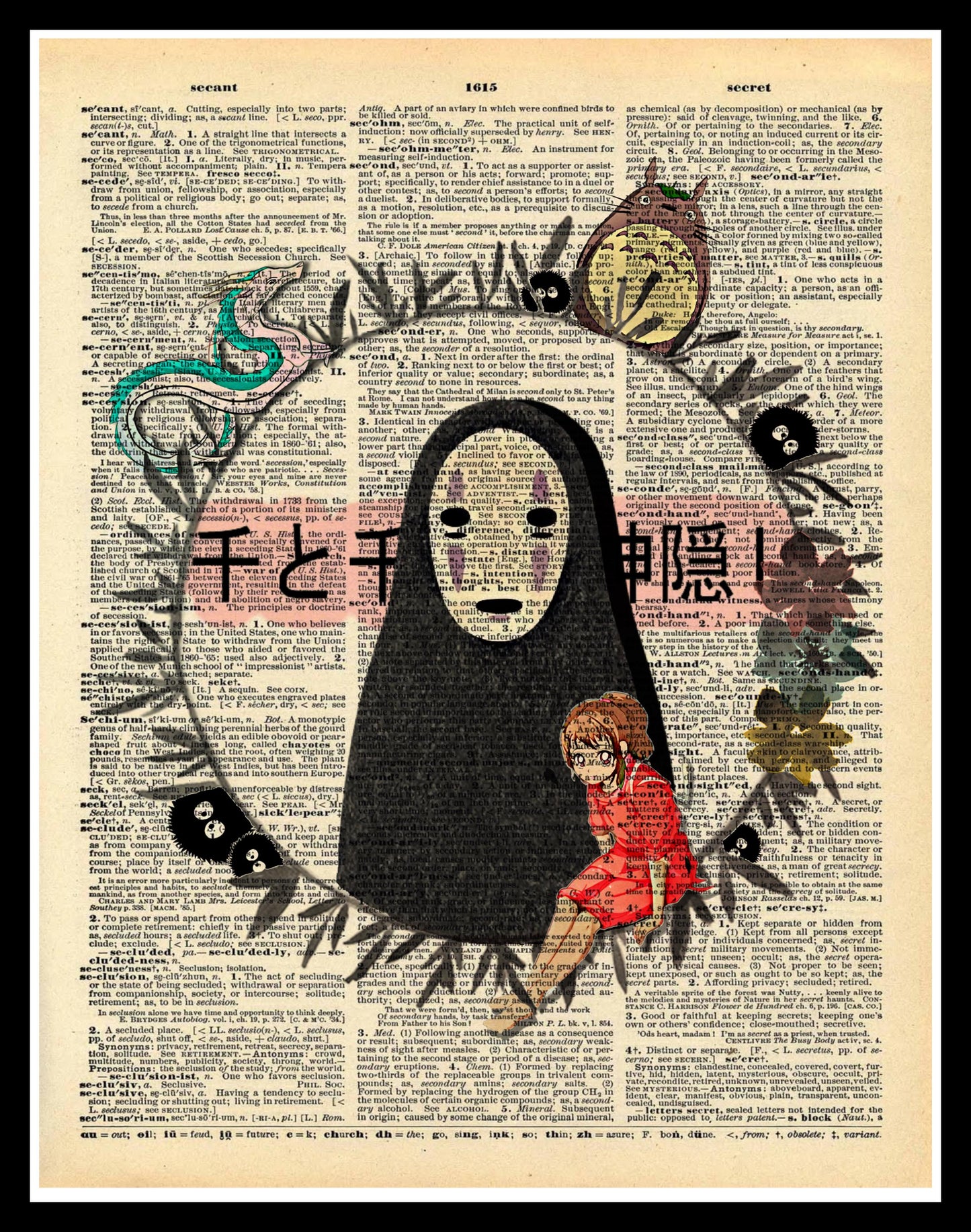 Buy 2 Get 1 Free Mix & Match My Neighbor Totoro Dictionary Fan Art