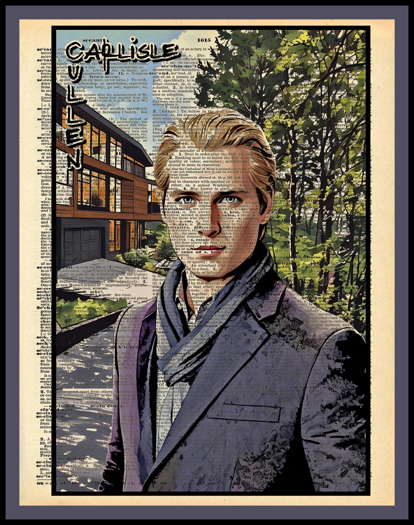 Buy 2 Get 1 Free Mix & Match Edward Cullen Twilight Vintage Dictionary Fan Art