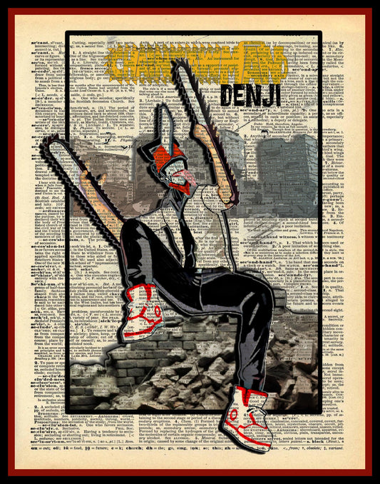 Buy 2 Get 1 Free Mix & Match Denji Chainsaw Man Dictionary Fan Art