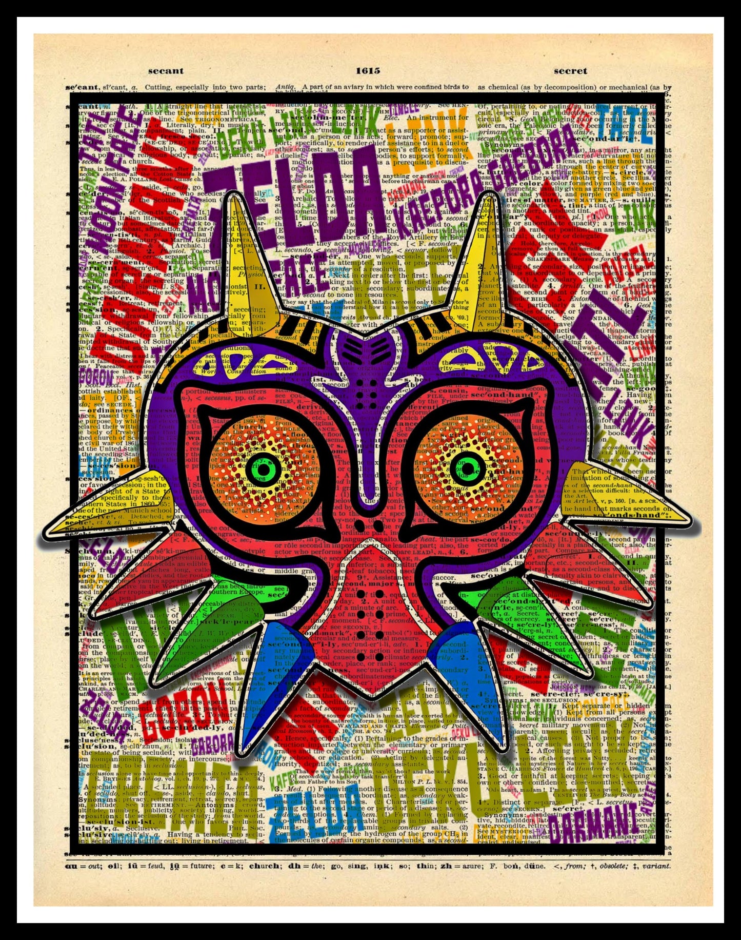 Buy 2 Get 1 Free Mix & Match Majora's Mask Zelda Video Game Dictionary Fan Art