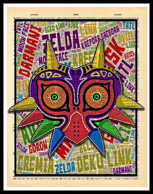 Buy 2 Get 1 Free Mix & Match Majora's Mask Zelda Video Game Dictionary Fan Art