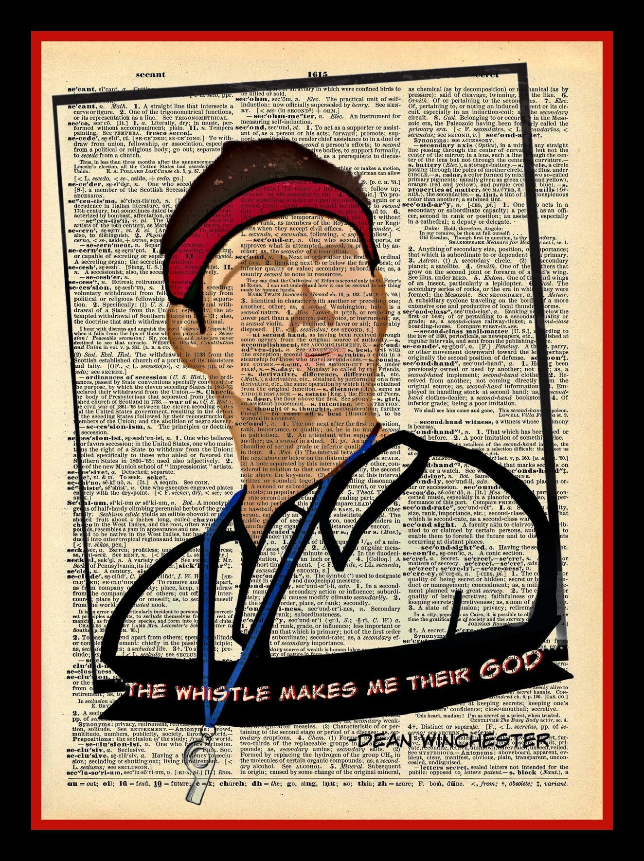 Buy 2 Get 1 Free Mix & Match Sam Dean Winchester Mugshot Supernatural Fan Art