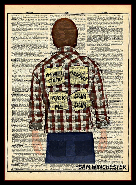 Buy 2 Get 1 Free Mix & Match  Dean's Post It Note Prank Sam Winchester Supernatural Fan Art