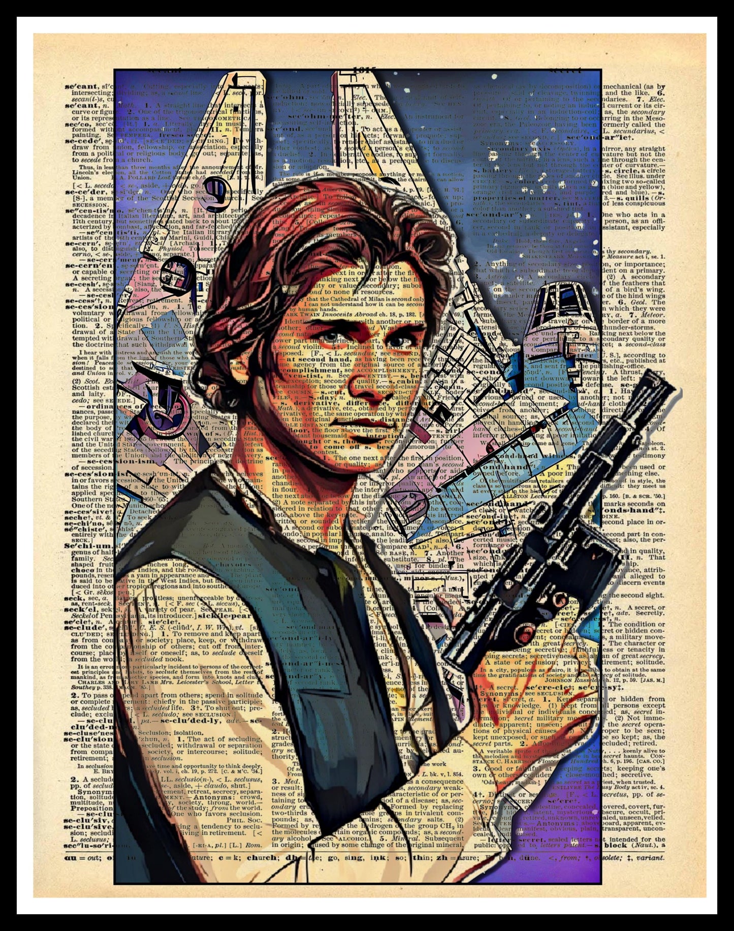 Buy 2 Get 1 Free Mix & Match Han Solo Star Wars Dictionary Fan Art