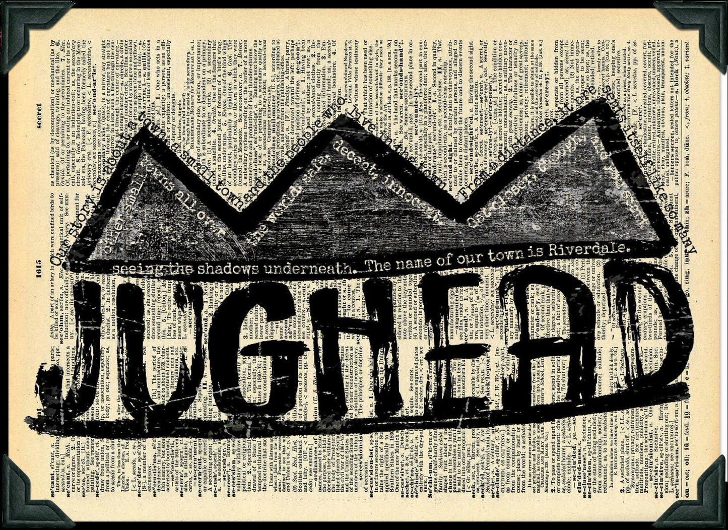 Buy 2 Get 1 Free Sardonic Humor Jughead Jones Quote Riverdale Dictionary Fan Art