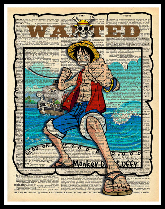 Buy 2 Get 1 Free Monkey D Luffy One Piece Dictionary Fan Art