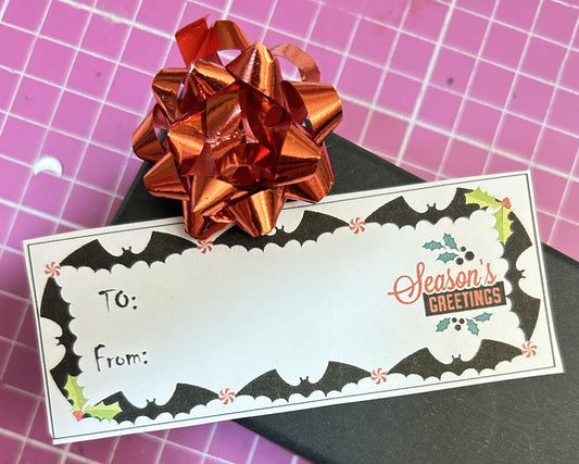 Horror Holiday Gift Tags - Adhesive