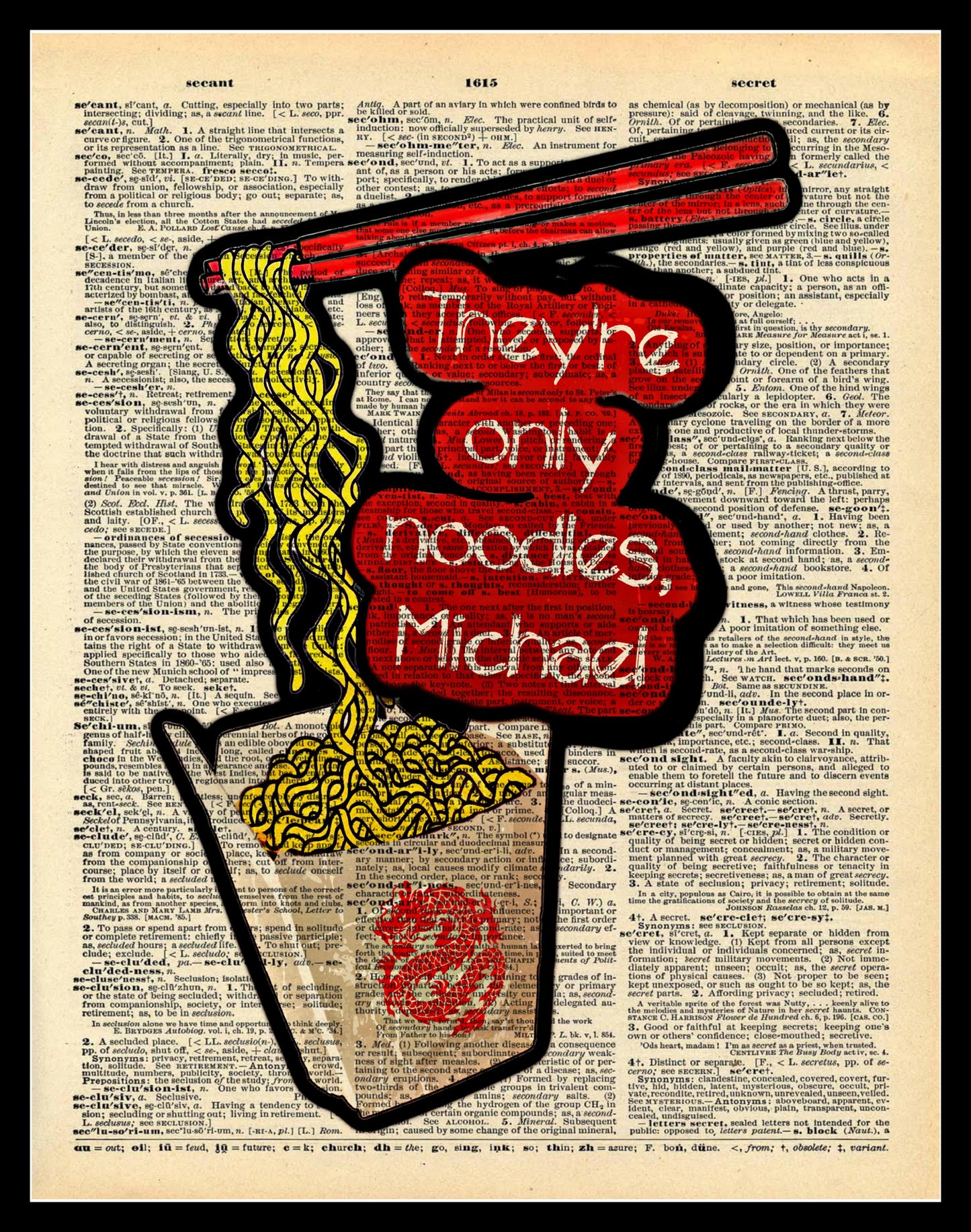 Buy 2 Get 1 Free Mix & Match It's Only Noodles Lost Boys Dictionary Fan Art
