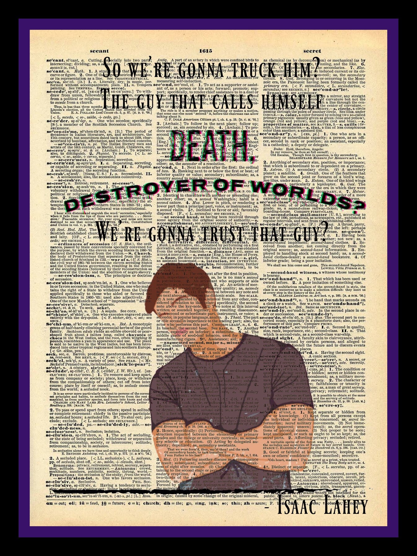 Buy 2 Get 1 Free Mix & Match Isaac Lahey Quote Teen Wolf  Dictionary Fan Art