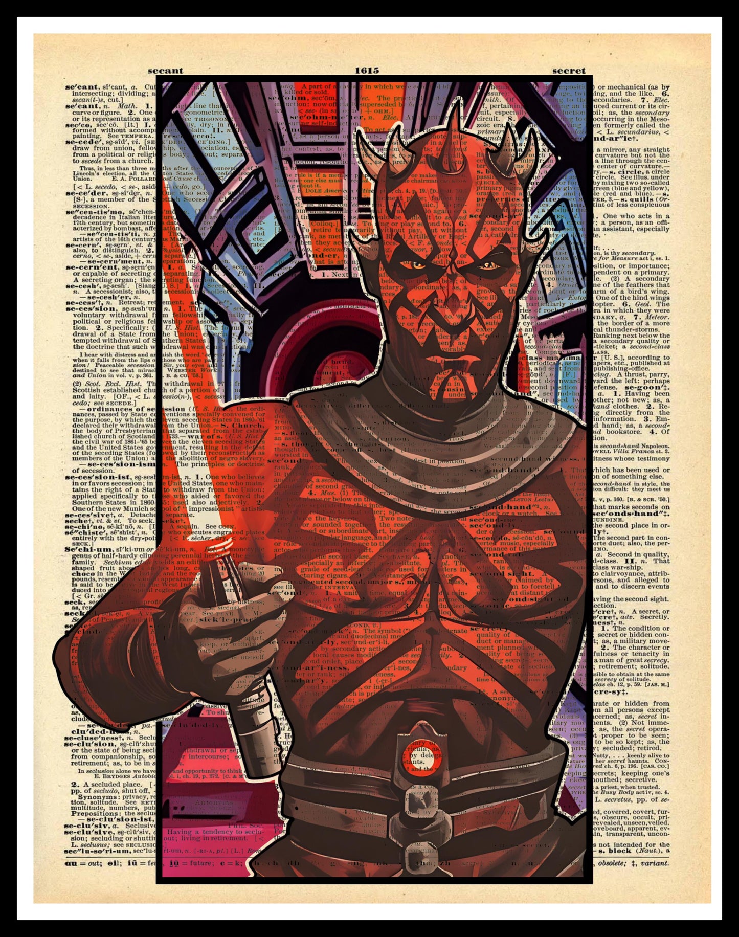 Buy 2 Get 1 Free Mix & Match Darth Maul Star Wars Dictionary Fan Art