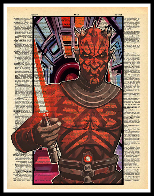Buy 2 Get 1 Free Mix & Match Darth Maul Star Wars Dictionary Fan Art