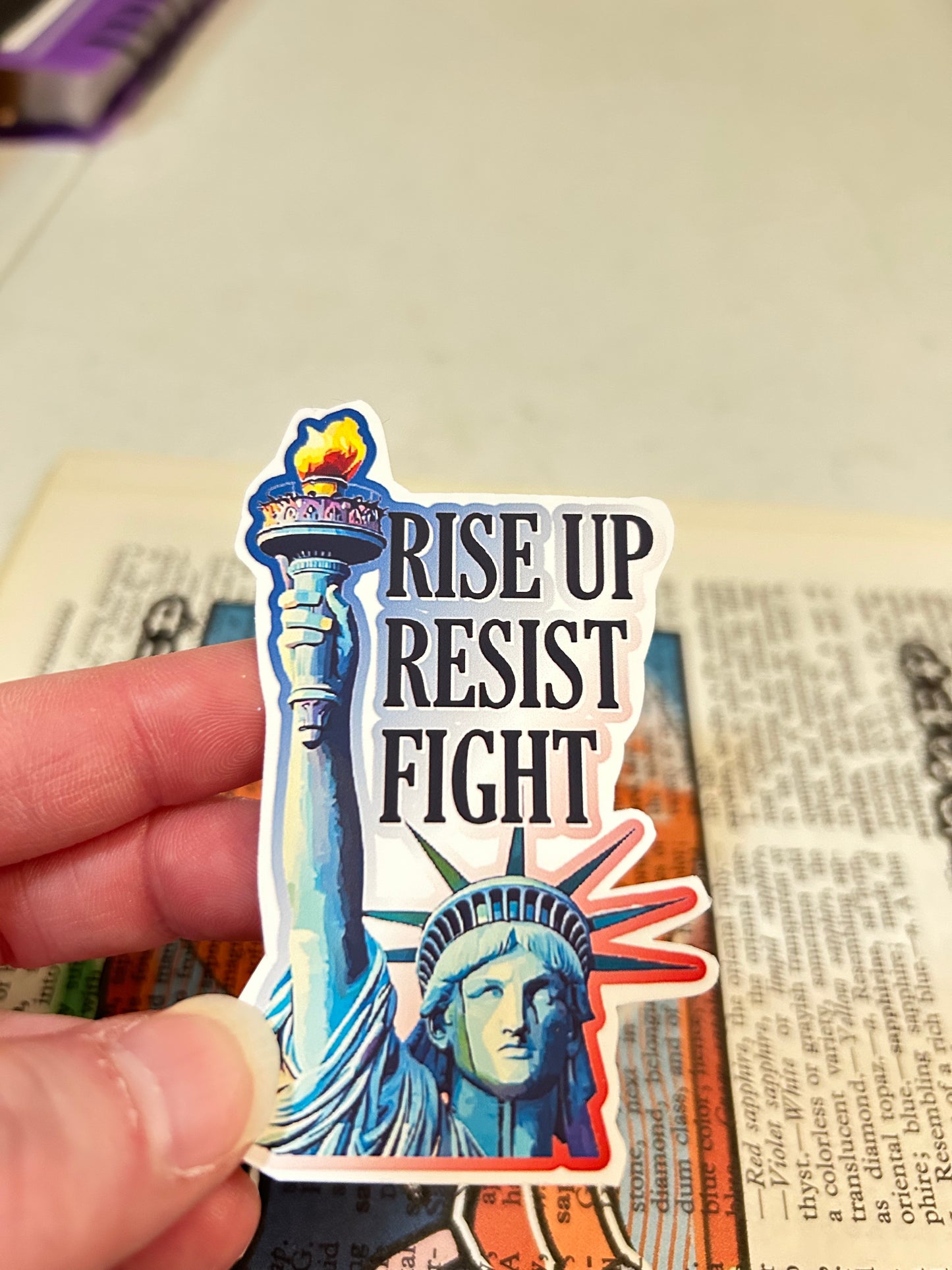 Rise Up Resist Fight Sticker