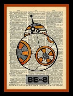 Buy 2 Get 1 Free Mix & Match BB 8 Driod Star Wars Fan Art