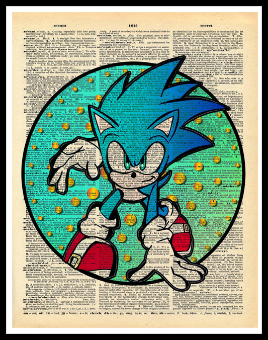 Buy 2 Get 1 Free Mix & Match  Shadow Sonic The Hedgehog Dictionary Fan Art