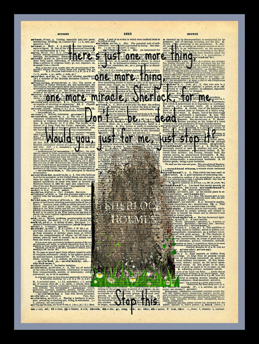 Buy 2 Get 1 Free Mix & Match Don't Be Dead John Watson Quote Sherlock Holmes Fan Art